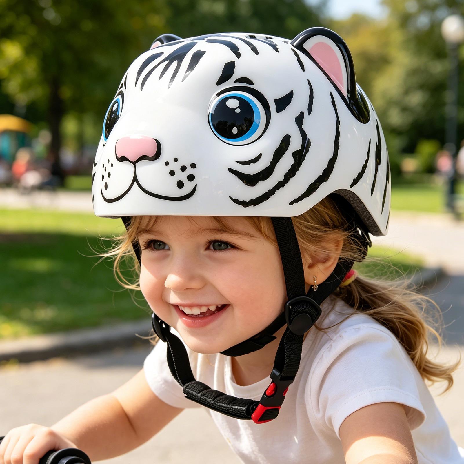 Commute Cycling Helmet - Casco per bambini con motivo tigre,