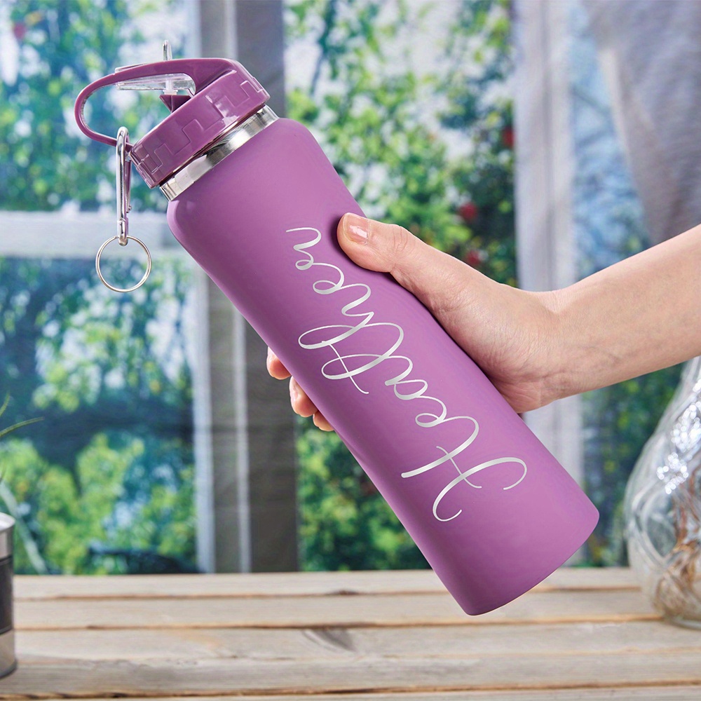 Commuting By Bike - Borraccia Personalizzabile con Nome: Bottiglia d'Acqua