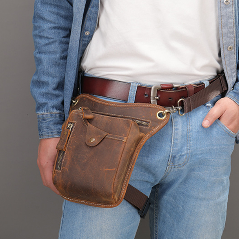 Cycling Commuter Bag - Marsupio vintage in pelle Pu Borsa